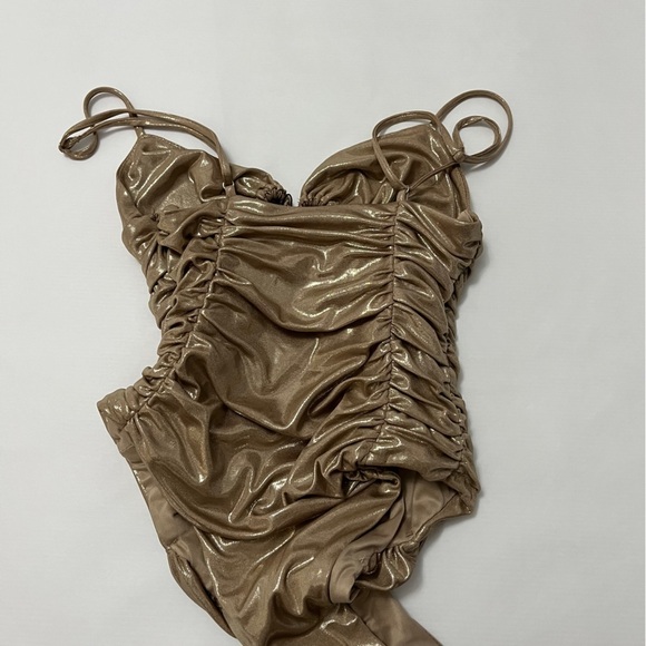 brand new- Zara metallic gold bodysuit - size small - Picture 9 of 11